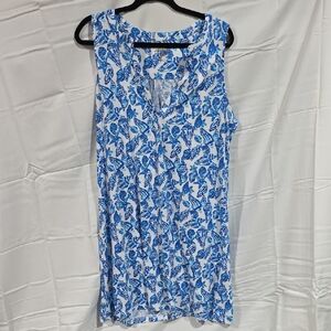 Lilly Pulitzer Blue and White Floral Dress